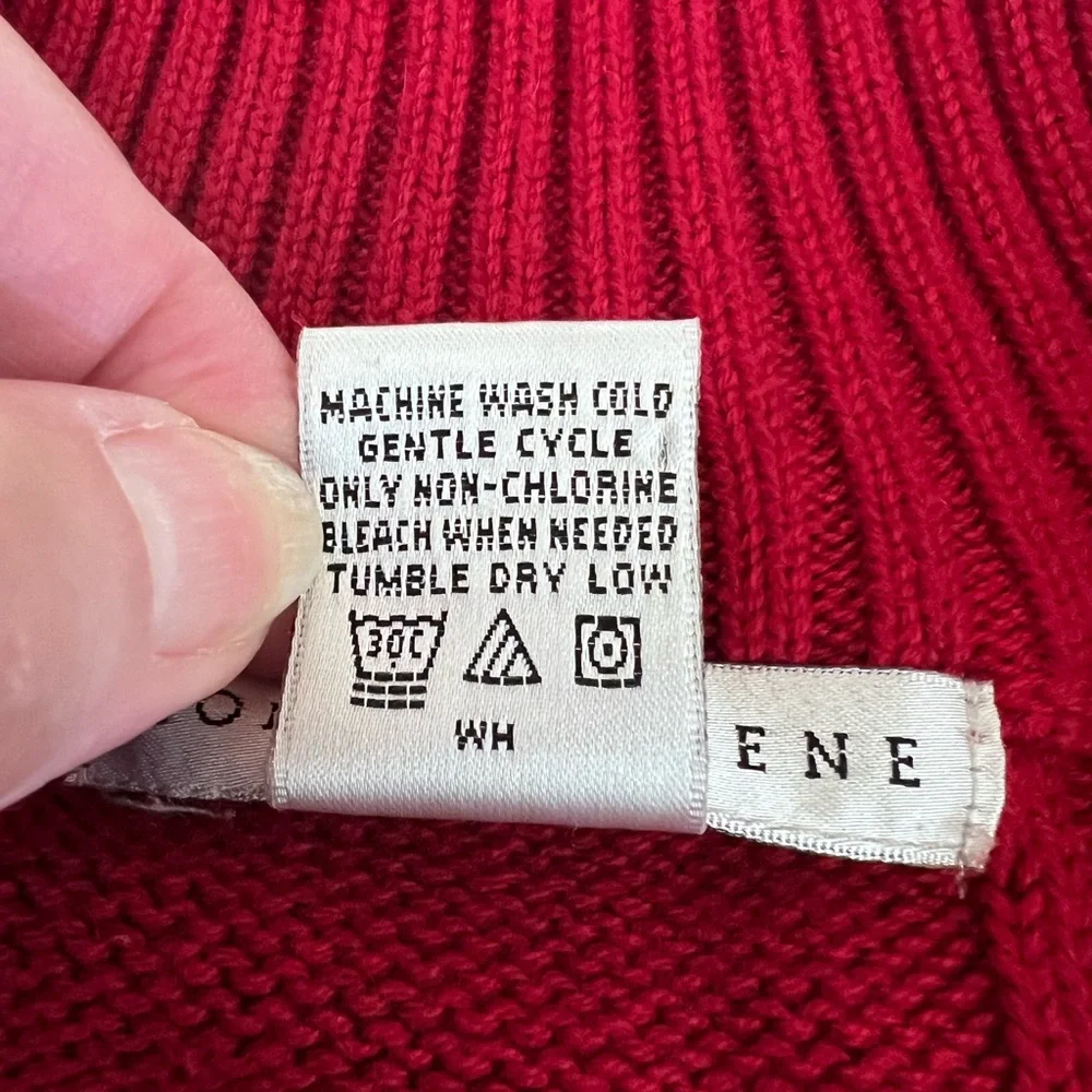 Geoffrey Beene Red Half-Zip Sweater | 100% Cotton | Men’s Large